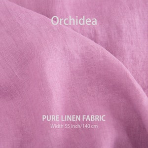 Soft linen fabric by the yard, Best flax linen, Premium European quality for sale, Natural Orchidea color, linen fabric store 14. Orchidea