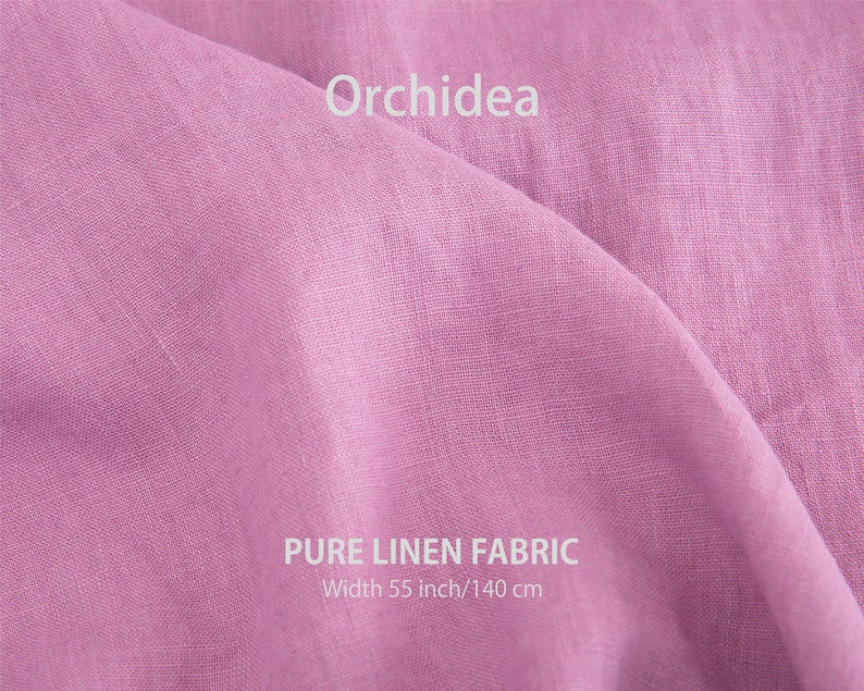 Soft linen fabric by the yard, Best flax linen, Premium European quality for sale, Natural Orchidea color, linen fabric store 14. Orchidea