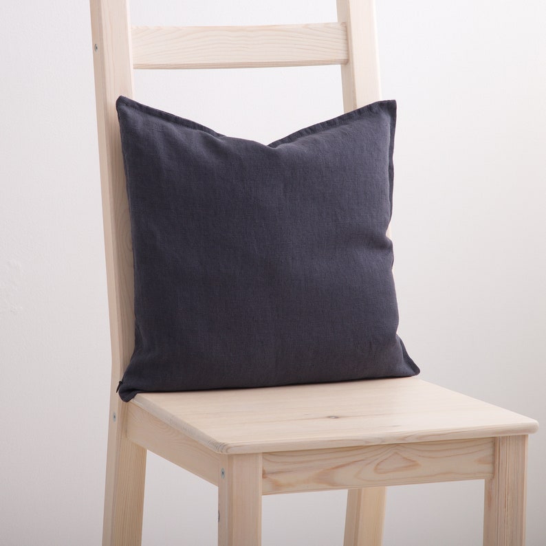 Linen Decorative Pillow Case Linen Cushion Cover with Zipper Etsy