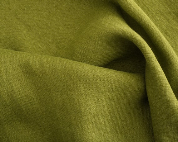 Linen Fabric by the Yard or Meter. Moss Green Linen Fabric for Sewing  Clothes,curtains, Table Linen. Natural,soft,home Textiles Fabric. 
