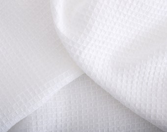 Linen Fabric, Linen by meter, Natural linen Fabric, Waffle Fabric, Waffle Undyed Linen, Fabric