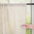 Light Filtering Linen Cafe Curtains, Rod Pocket Small Window Drapes, Rustic Home Window Accent product logo