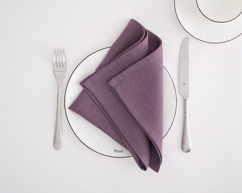 Stone washed Linen napkins. Washed linen napkins. Soft linen napkins for your kitchen and table linens. image 8