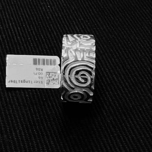 Unique silver ring with art by Peter Erker Art. R86 image 5