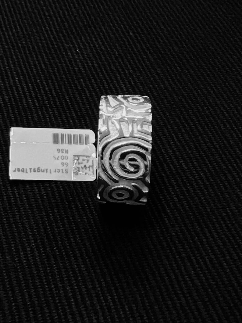 Unique silver ring with art by Peter Erker Art. R86 image 5