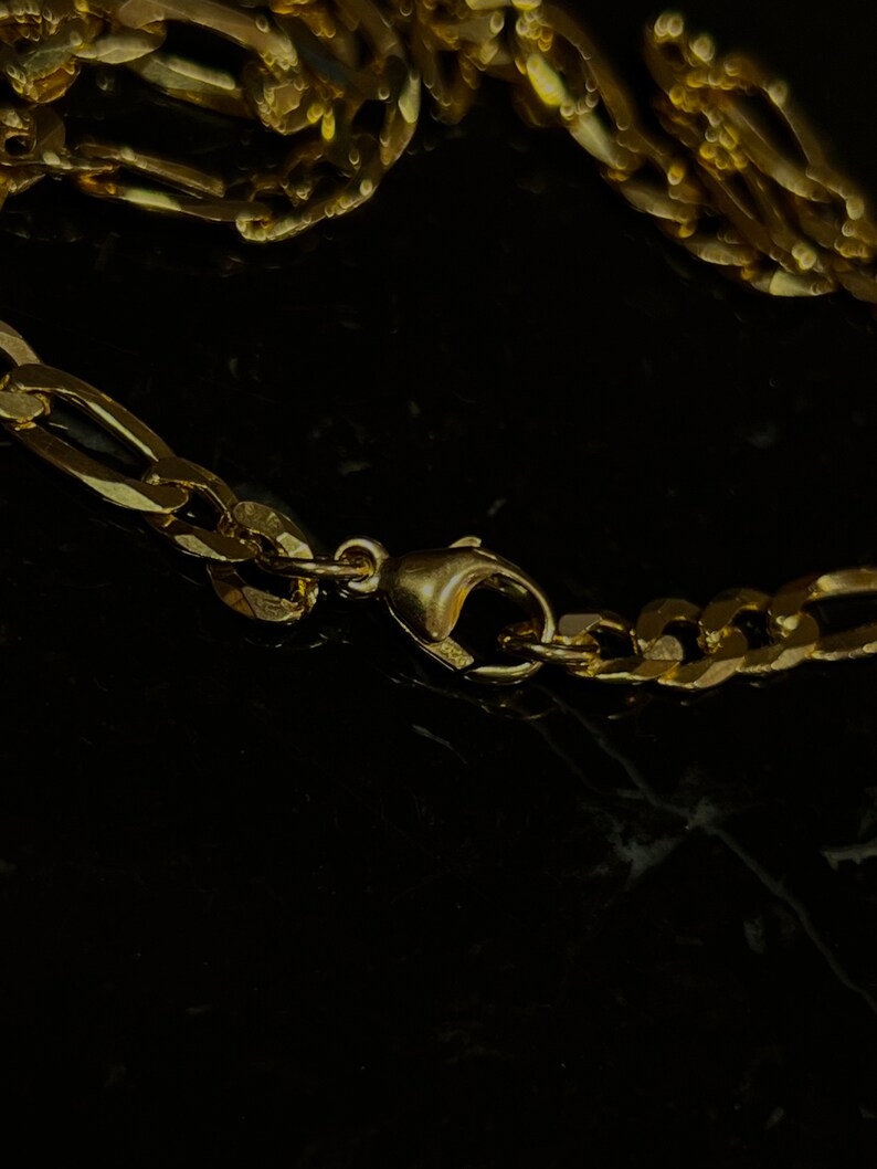 A gold plated silver chain 60 cm SK99 image 5