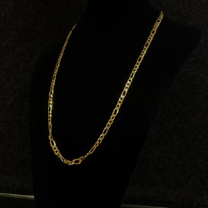 A gold plated silver chain 60 cm SK99 image 1