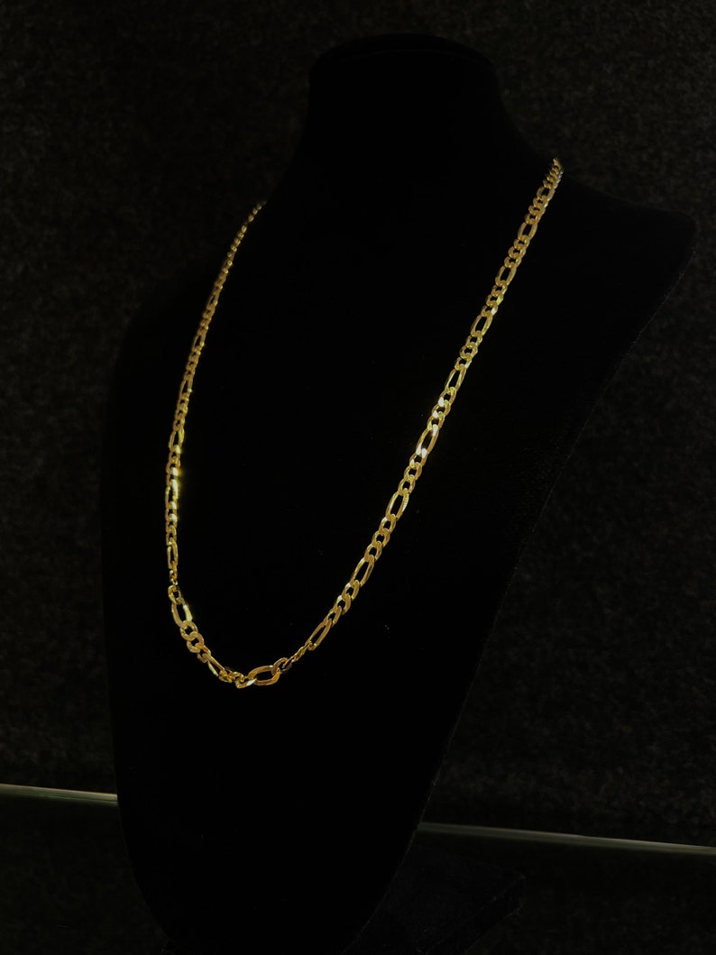 A gold plated silver chain 60 cm SK99 image 1
