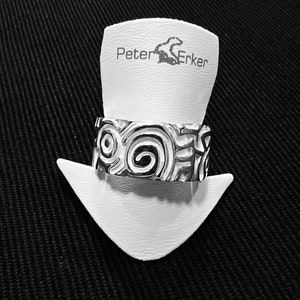 Unique silver ring with art by Peter Erker Art. R86 image 3