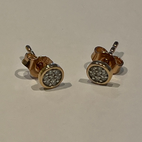 Diamant Rotgold Ohrstecker 585. Artikel OS90