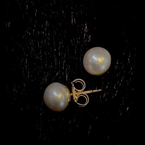 Elegante Button Perle weiß 8,5 mm OS03