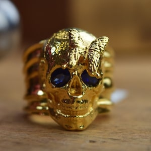 Gold Skullring R-SKULL1