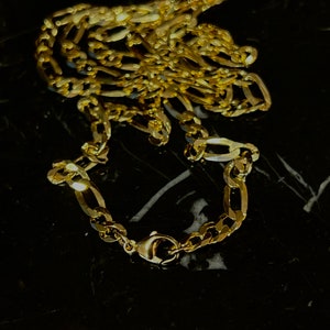 A gold plated silver chain 60 cm SK99 image 4