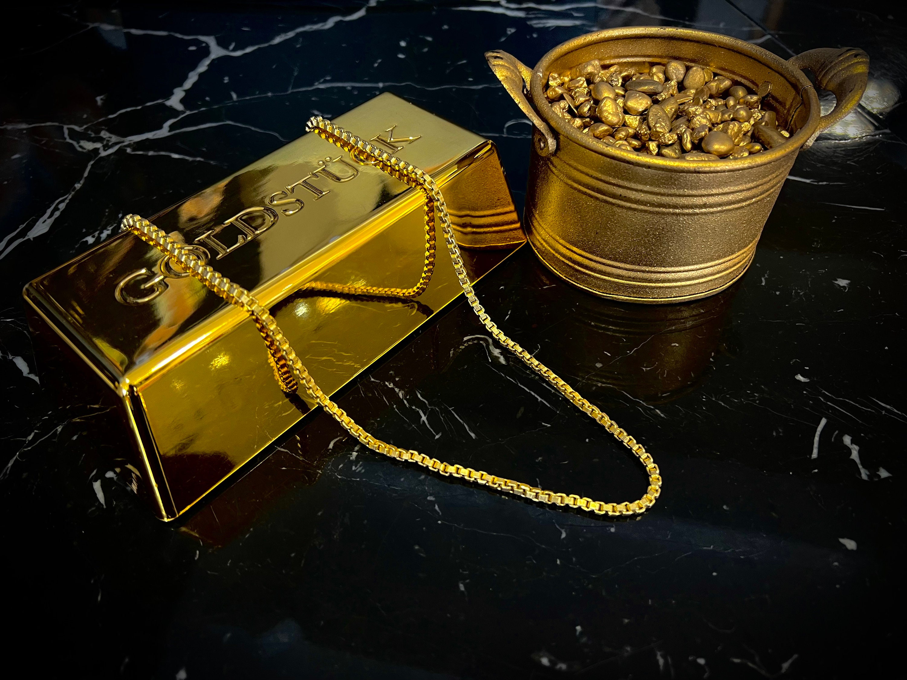 Elegant Chain Made of 333 Gold, 38 cm, Article GK3-38