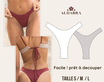 Patrón de costura PDF - Braguita de bikini en forma de V TANGA
