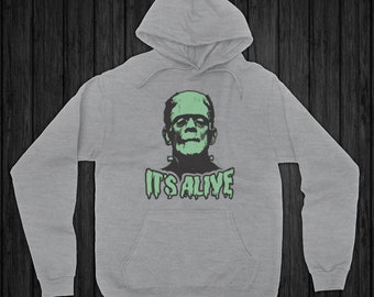 Psychedelic Frankenstein Adult Hooded Sweatshirt