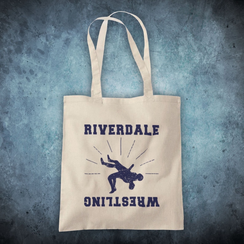 Riverdale Wrestling Team Logo American Teen Drama TV Show High School Unofficial Cotton Tote Bag Shopper