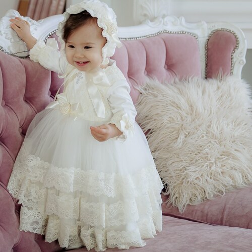 ivory baptism dress