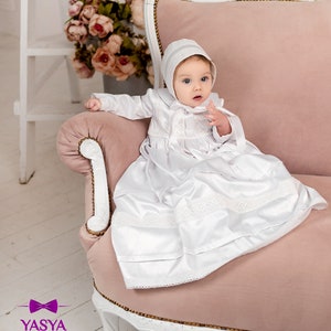 Baby boy baptism outfit, boy baptism gown, unisex christening gown, girl baptism gown, twin baptism, long baptism gown