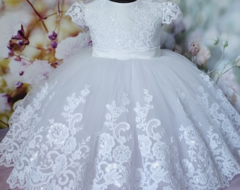Baby girl baptism dress, baptism dress for toddler girl, christening gown girl, baptismal dress baby girl