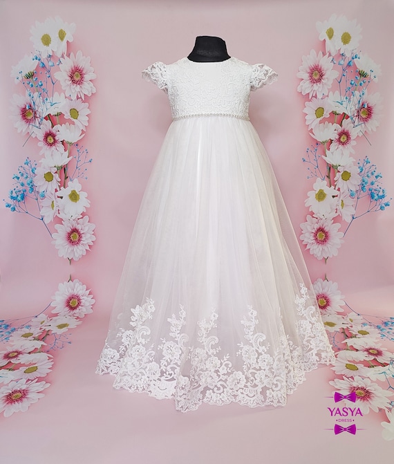 Pink christening shop gown