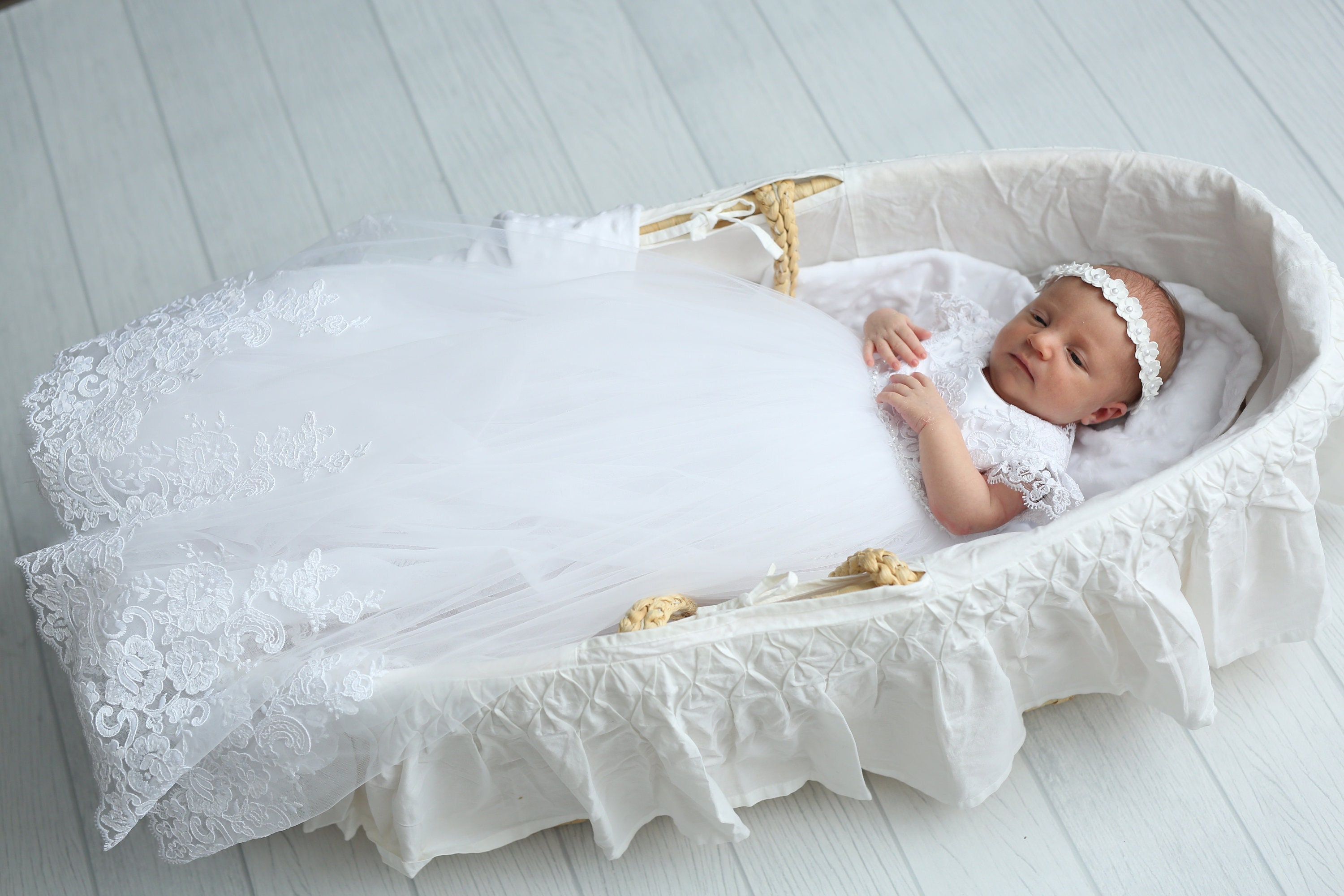 6 month white dress
