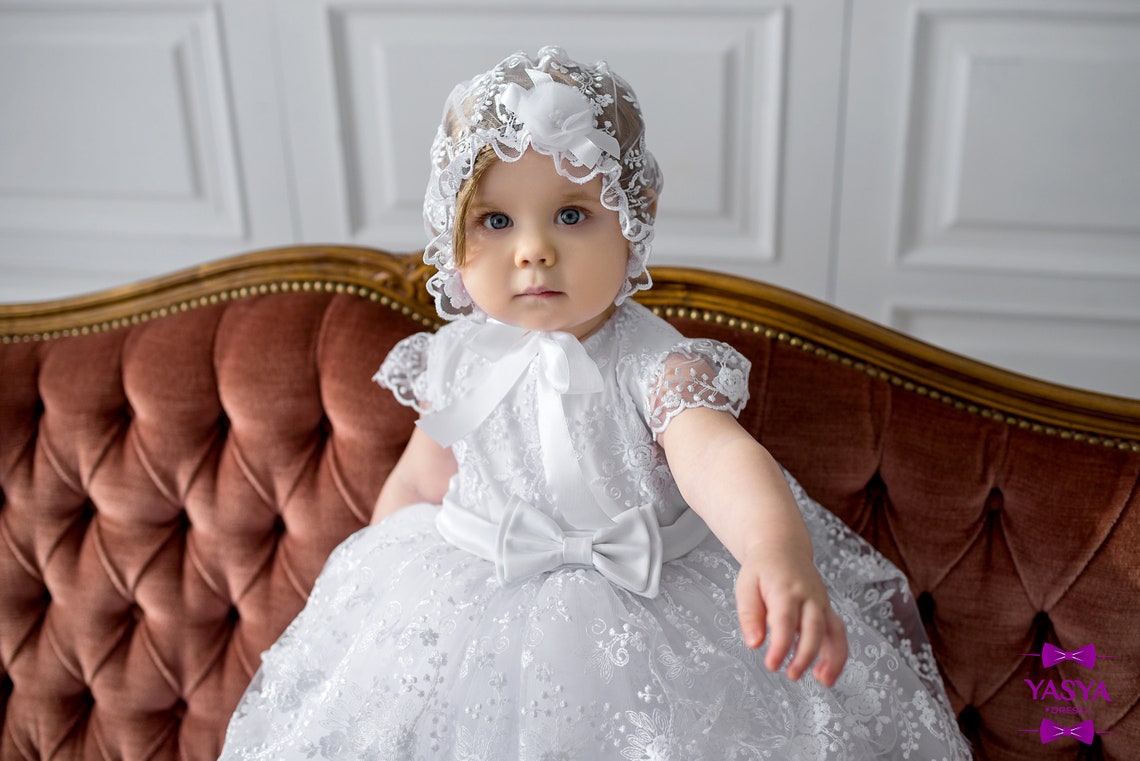 Lace Baby Baby Girl Christening White Baptism Etsy