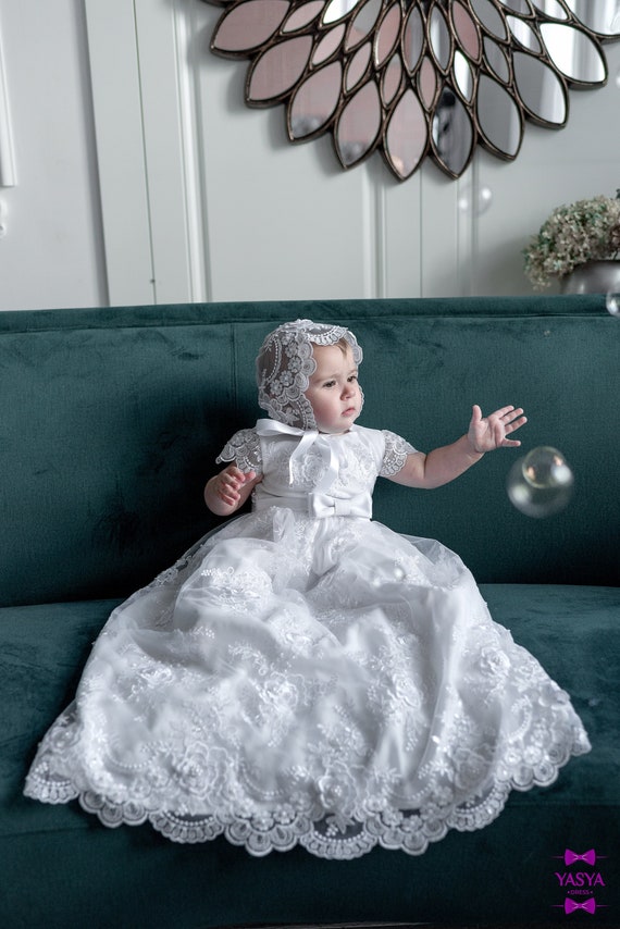 Victoria Heirloom Christening Gown - Vintage Girls lace Baptism gown –  Christeninggowns.com