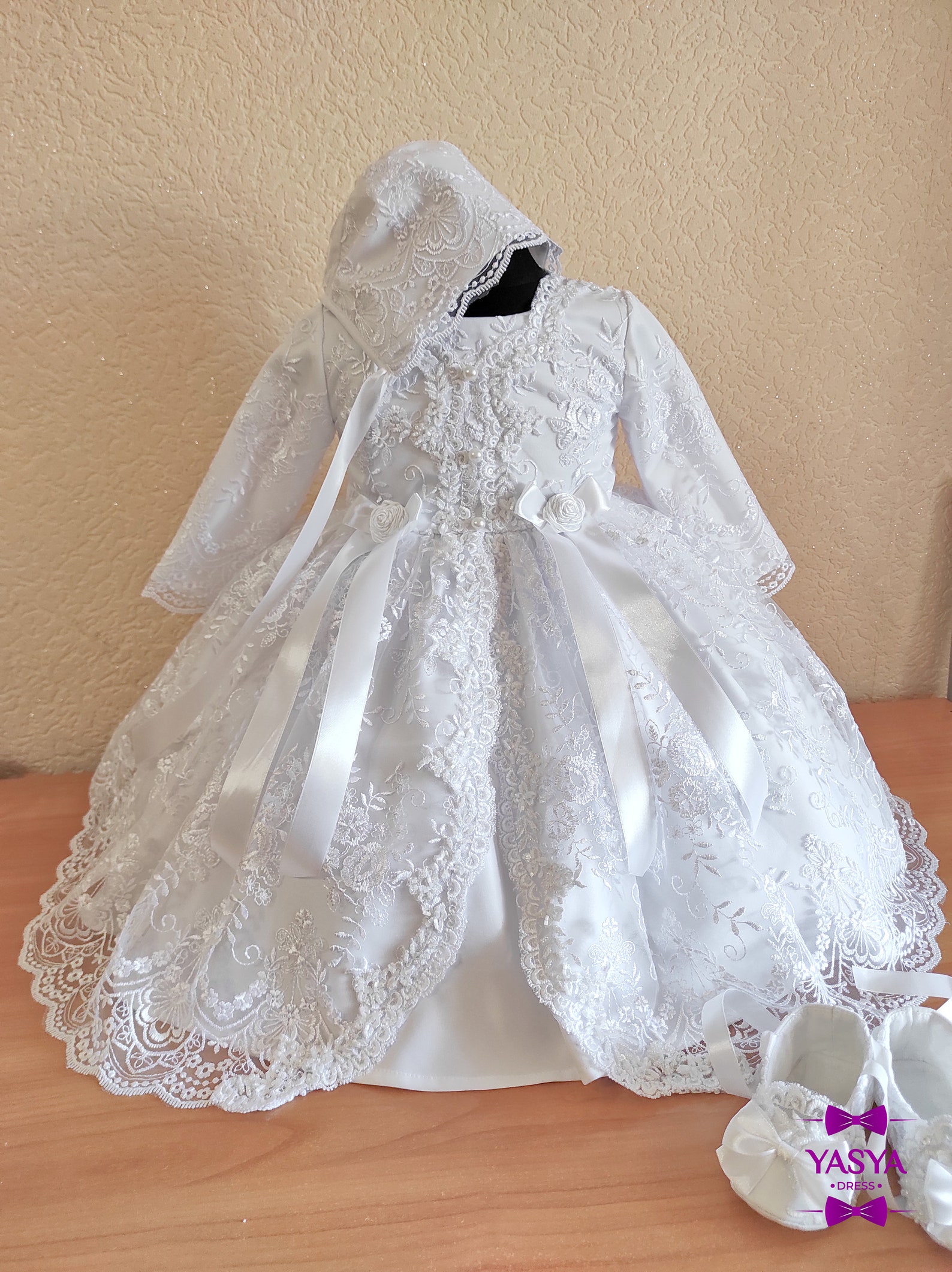 White Baptism Dress Christening Dresses for Girls Baptism Etsy