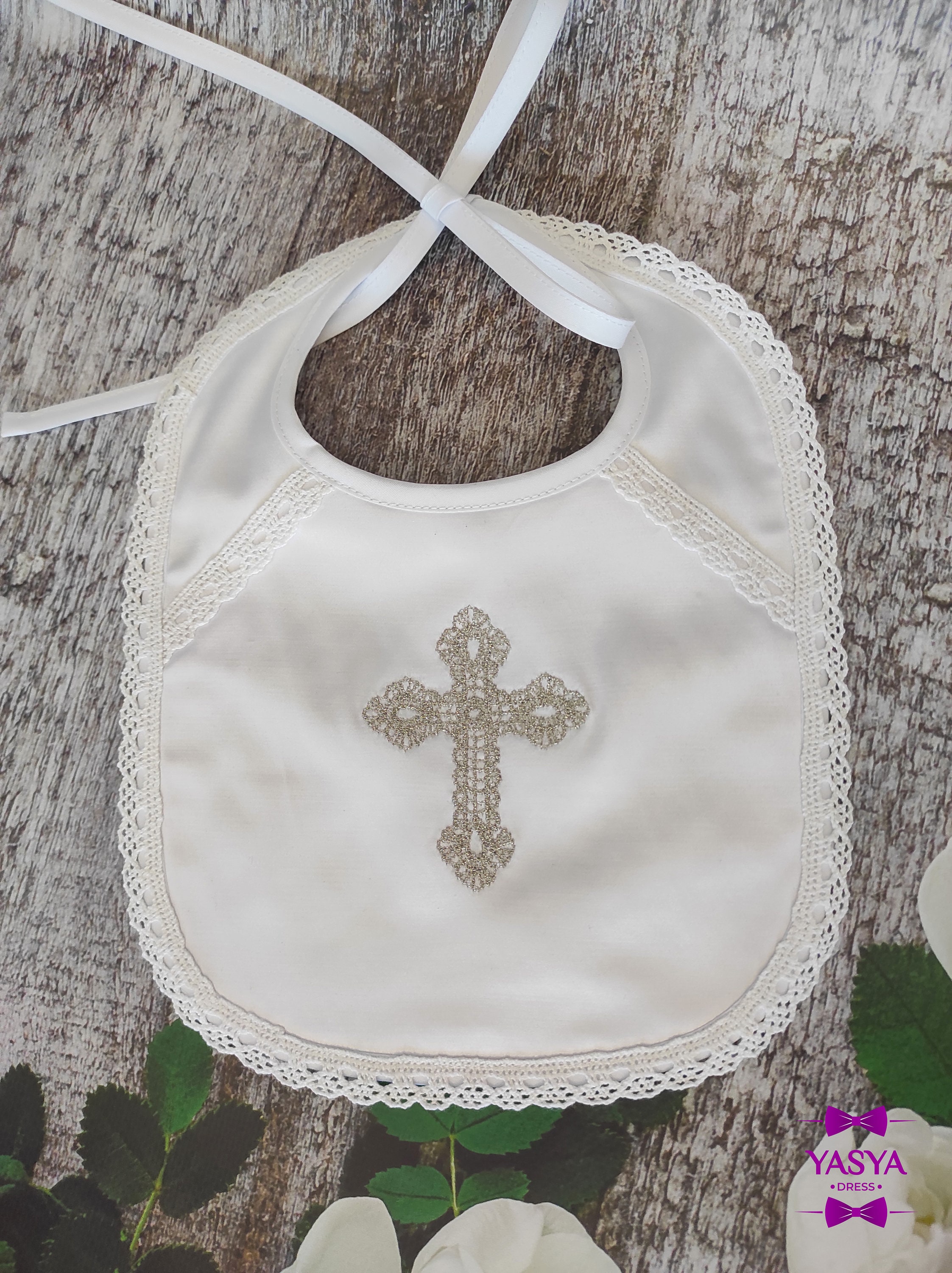 Baby baptism bib baby girls christening bib baptism gift Etsy