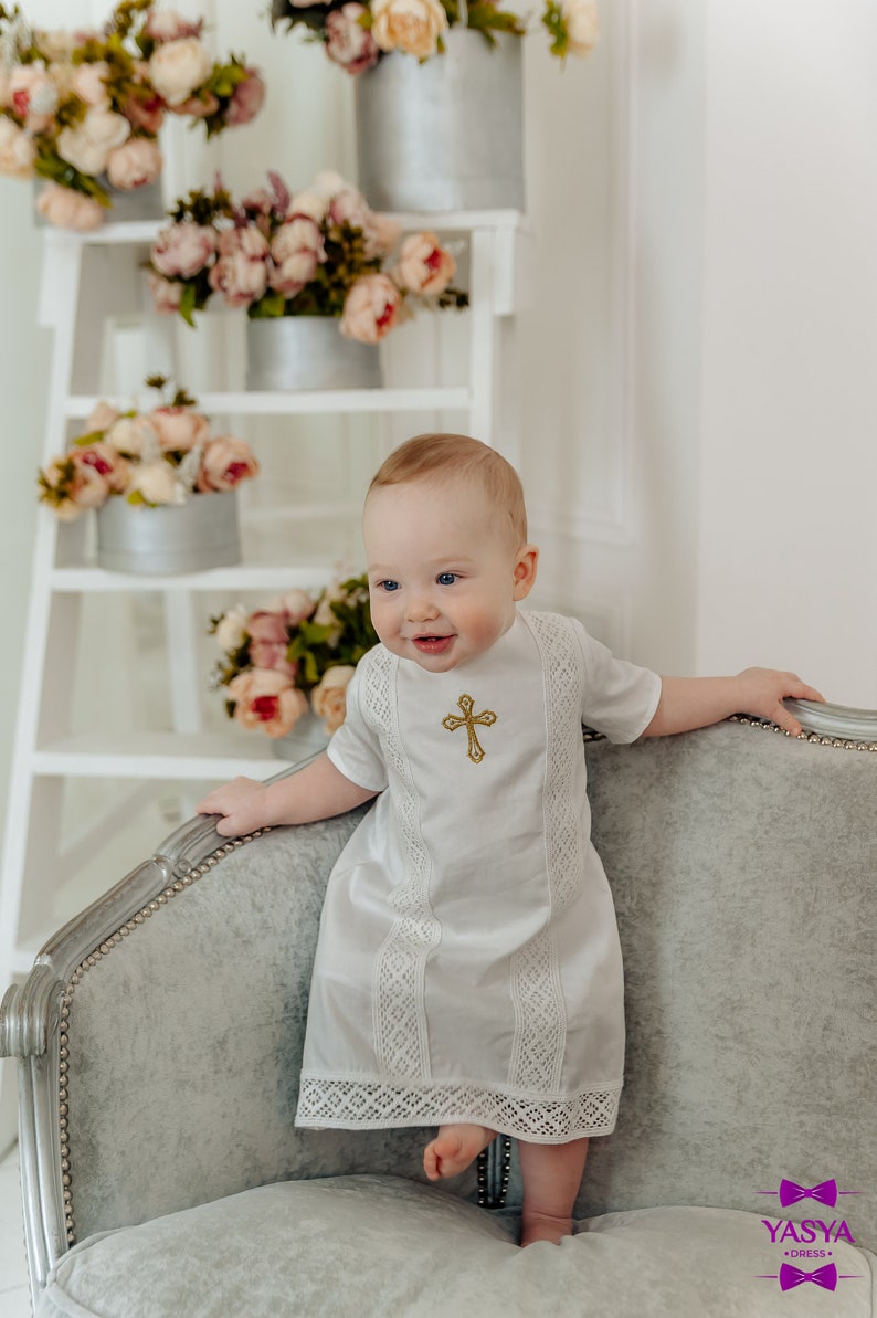 Baby boy baptism outfit unisex baptism gown baby boy gift toddler boy clothes unisex christening gown