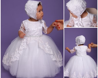 White baptism dress for toddler girl, baby girl christening dress, baby baptismal dress, 2t baptism dress, baptism gift girl from godparents