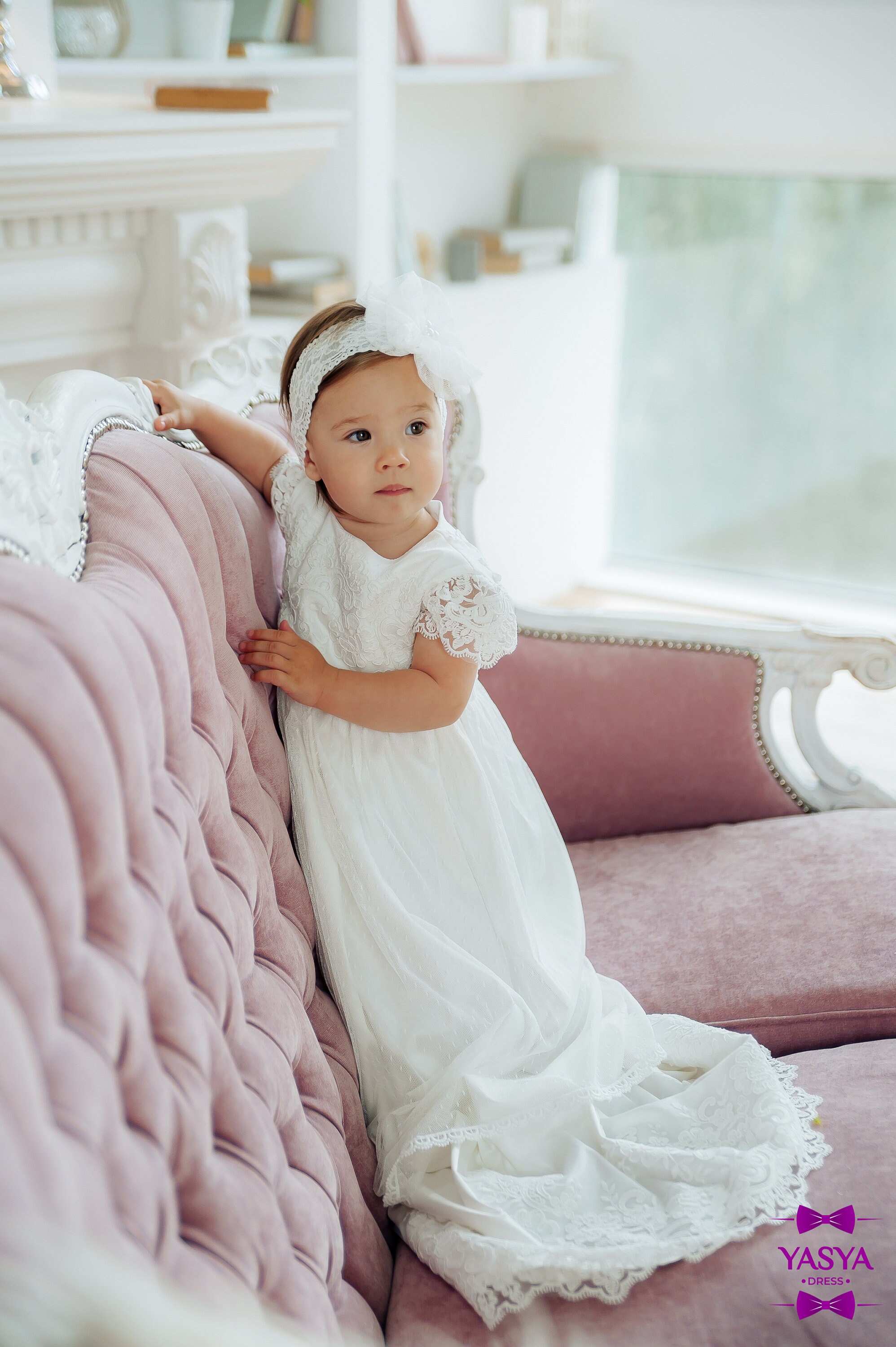 Ivory Christening Gown Baptism Dress for Baby Girl Baby Etsy