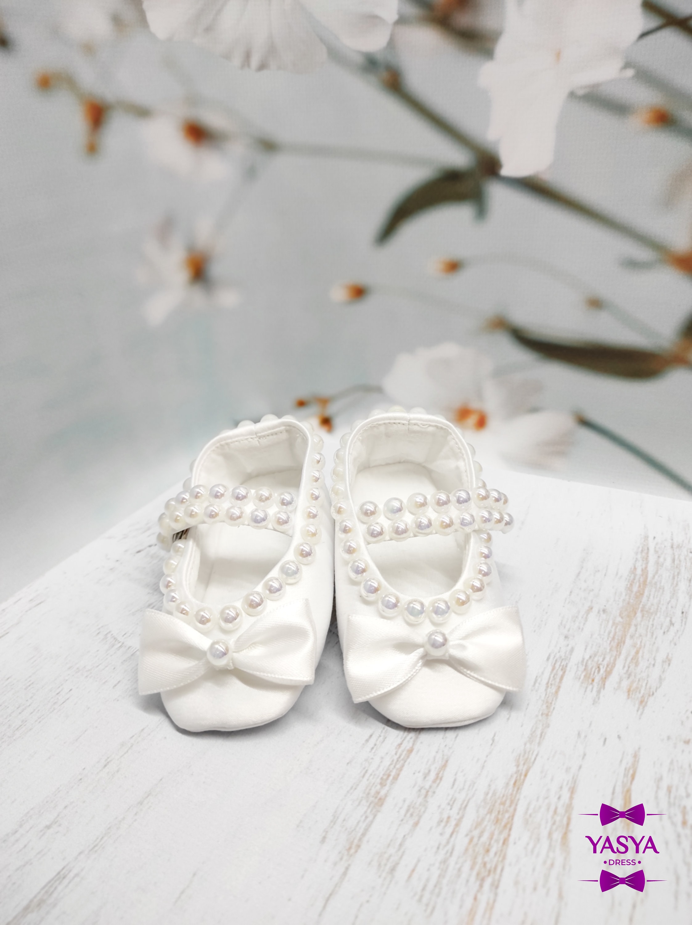 White baptism shoes baby girl booties christening booties Etsy