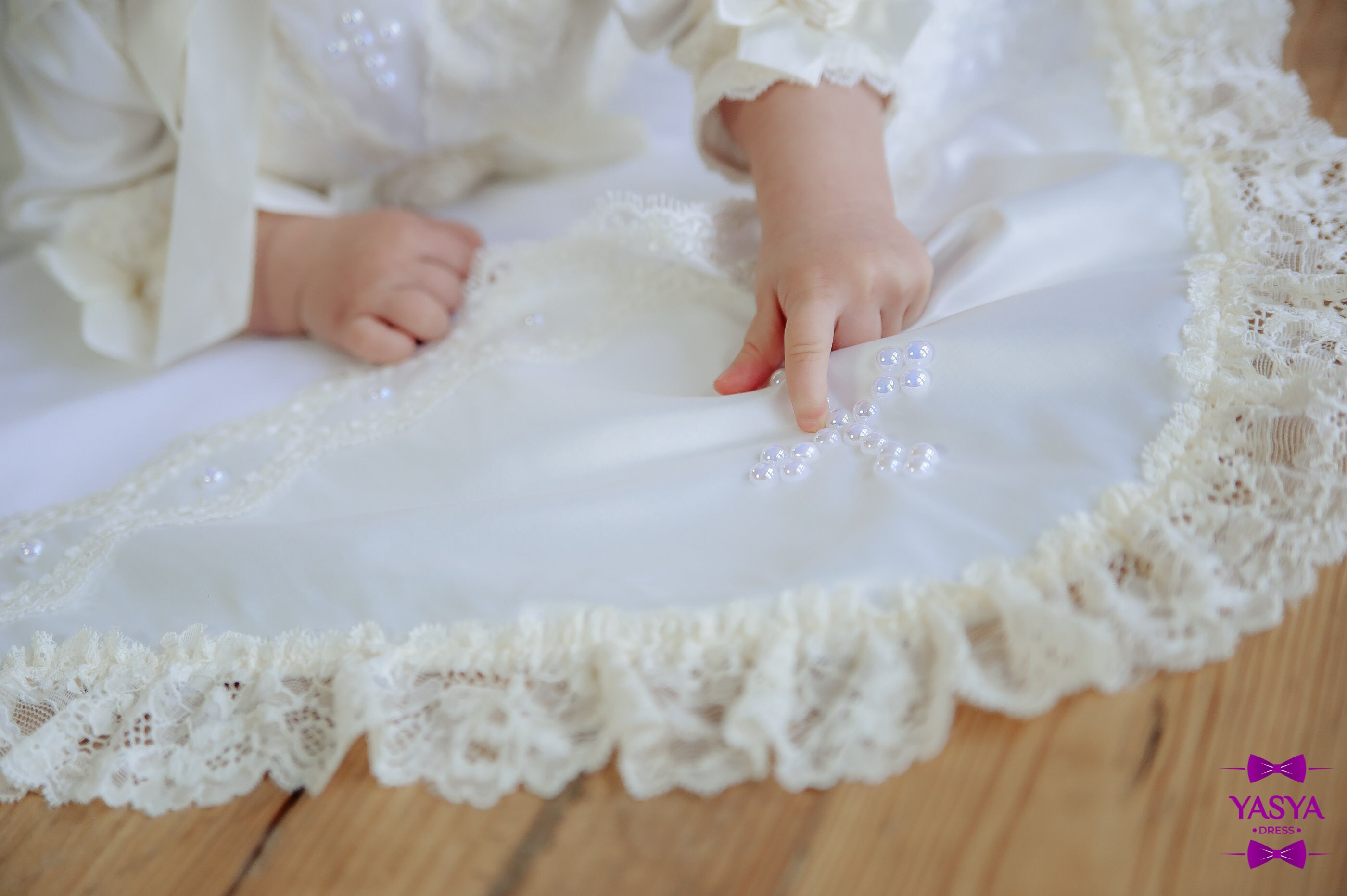 Ivory christening blanket baptism baby set christening gown Etsy