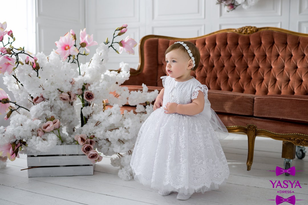 Baby Girl Christening Gown,baptism Gift Girl From Godparents, Baby