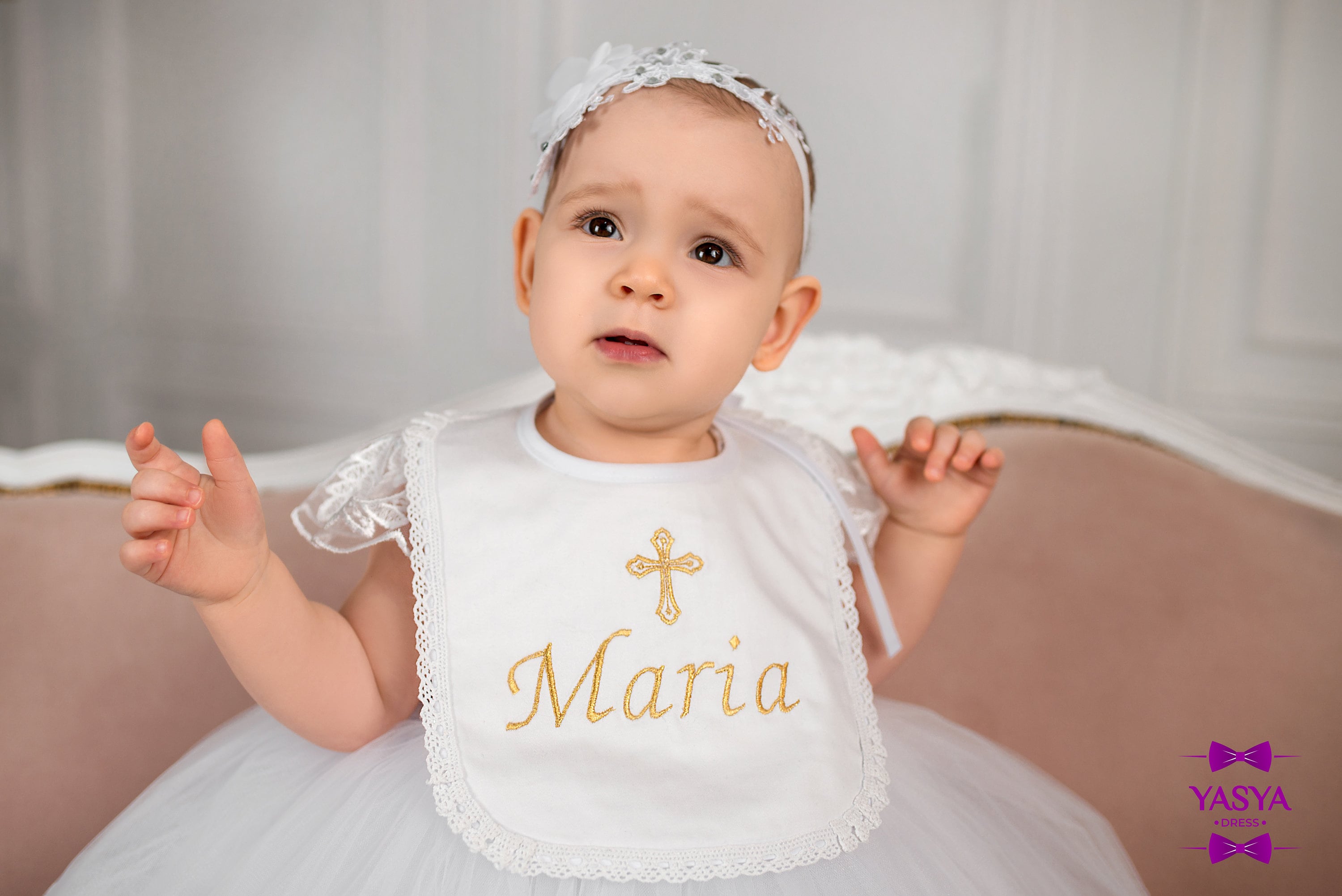 Christening Headband White Baptism Headband Etsy Canada