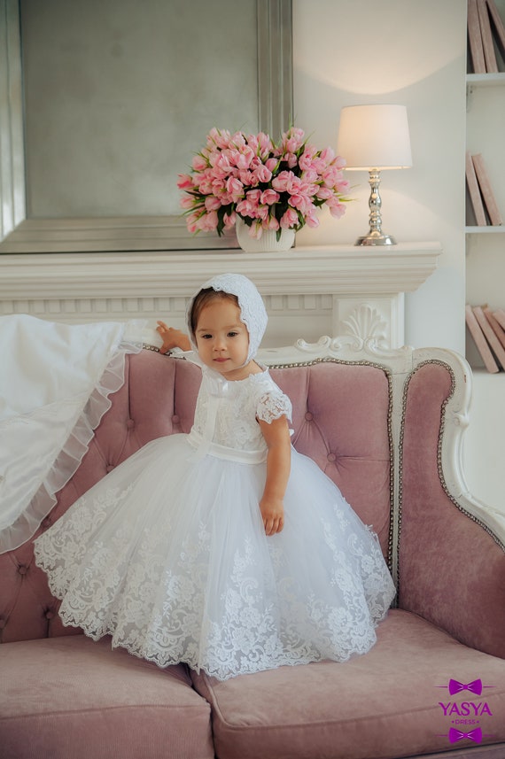 Madison Ivory Lace Christening Gown/dress Baptism Baby Girl - Etsy