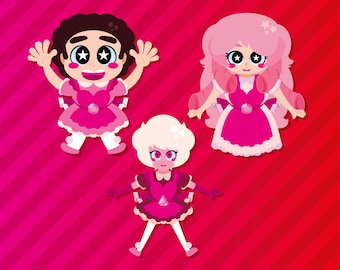 Pink Family Maid Charms