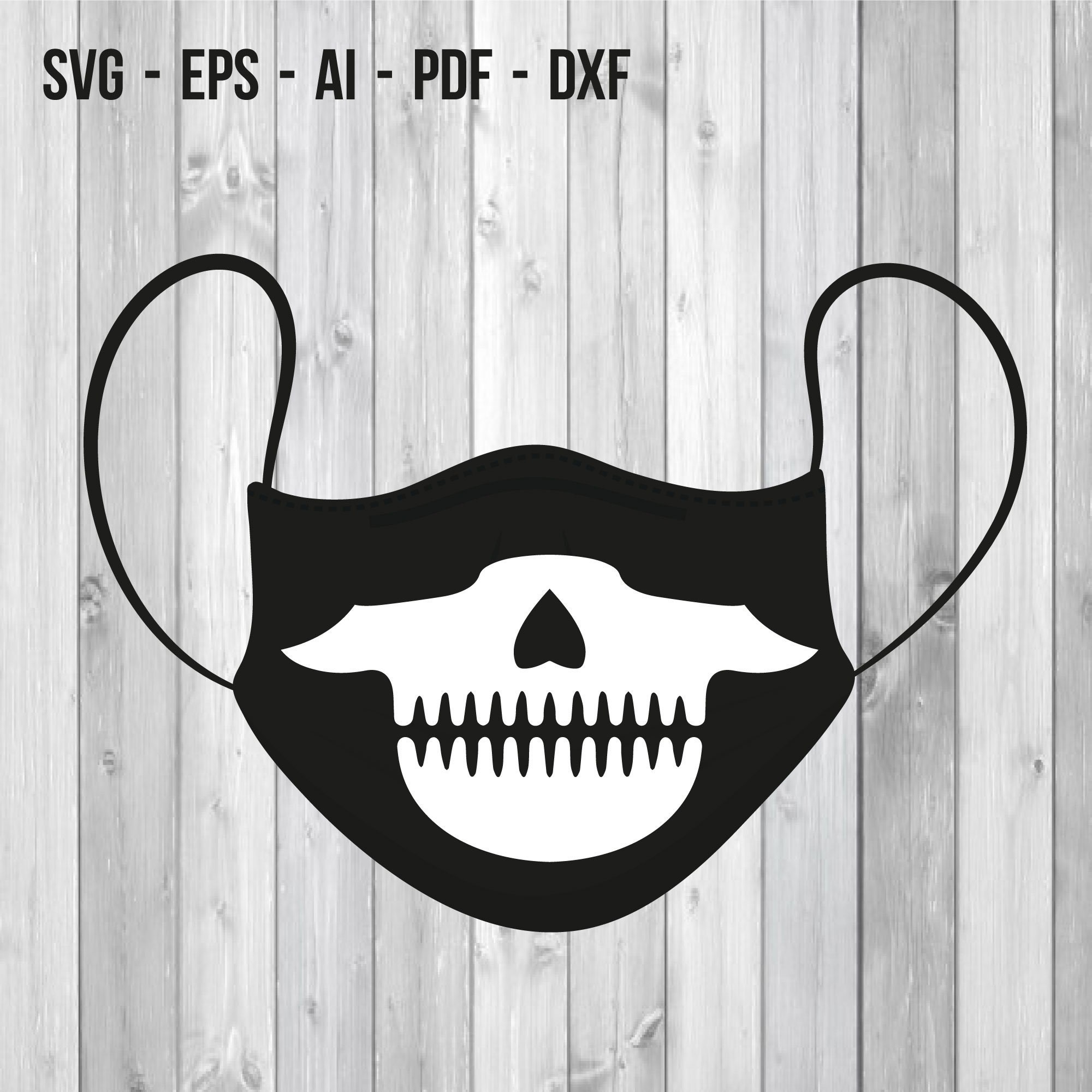 Face mask svg Skull mask design svg Skull face Mask svg Etsy