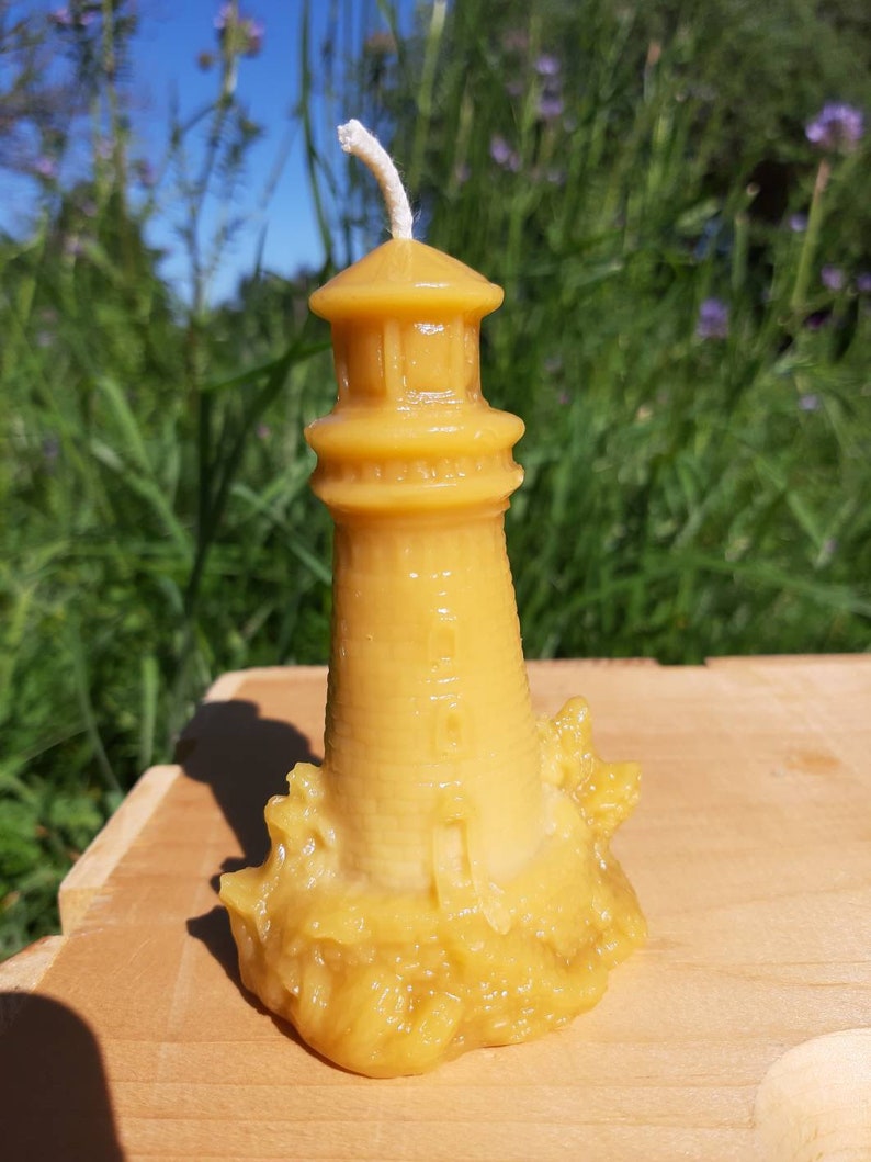 100/% Pure Beeswax Candle Lighthouse
