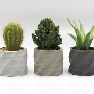 Geometric cement pots