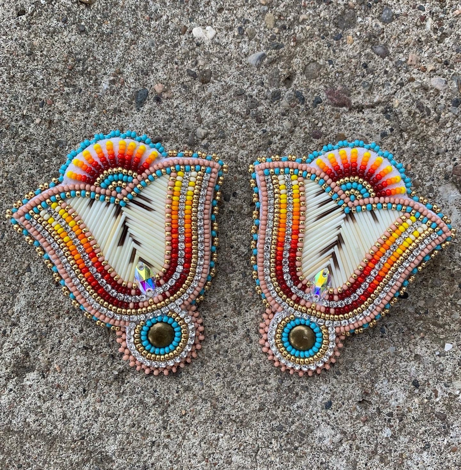 Custom Floral Quill Earrings Etsy