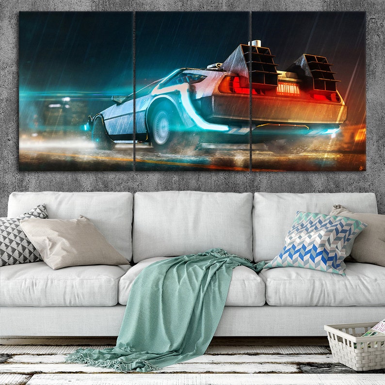 Back To The Future Dmc Canvas Posters Home Decor Wall Art Etsy