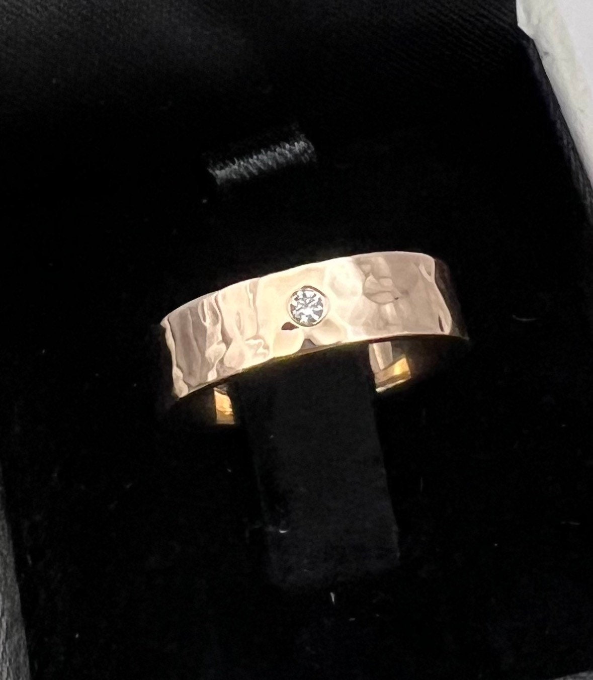 14K Rose Gold Diamond Ring with Genuine Diamond