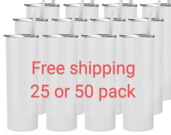 Blank Sublimation Tumblers 20oz Skinny Straight Tumbler Blanks For  Sublimation Wholesale