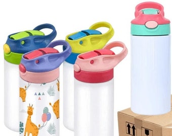 Wholesale Sublimation 12 oz Kids water tumbler | Straight, Glossy Finish | DIY KIT
