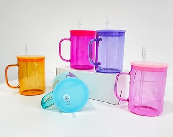 17 oz Ombre Color Gradient Sublimation Glass Mug | 17oz Glass mug | Mug  Glass |