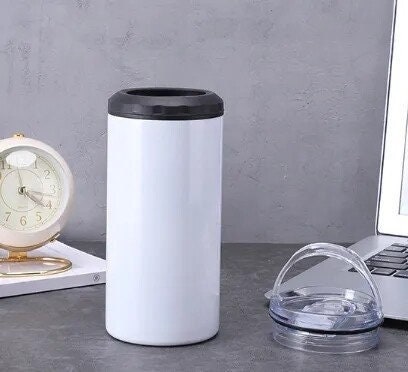 Bulk Wholesale 4 in 1 Can Cooler 16 oz Straight White Sublimation Blank Cooler DIY KIT
