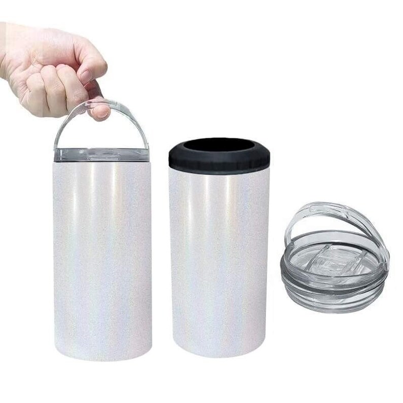 Bulk Wholesale 4 in 1 Can Cooler 16 Oz Straight White Etsy